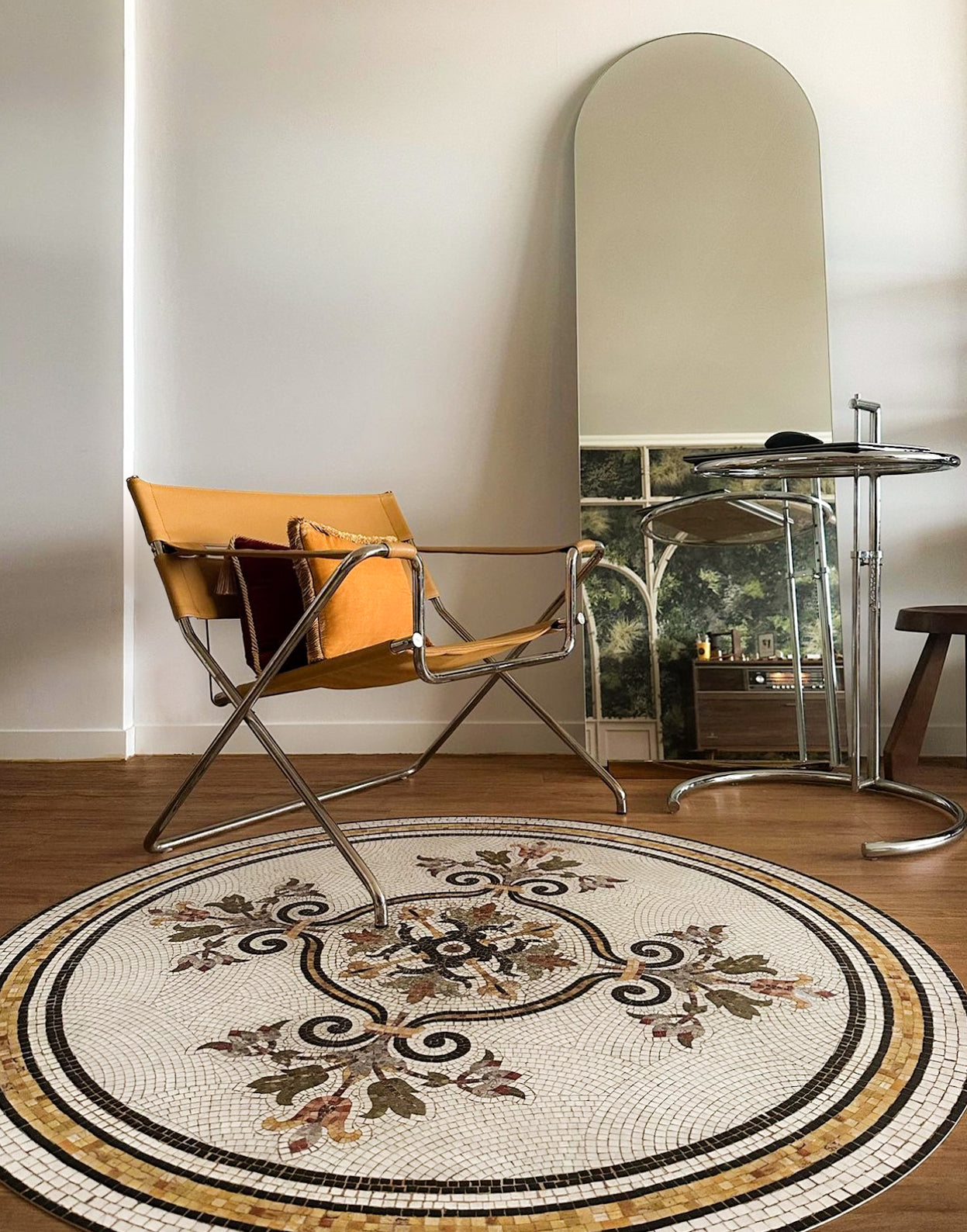 Helena vinyl round rug - Ø 130 cm