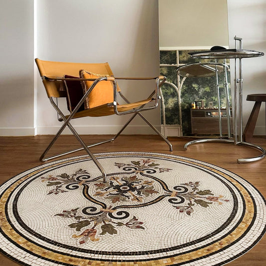 Helena vinyl round rug - Ø 130 cm