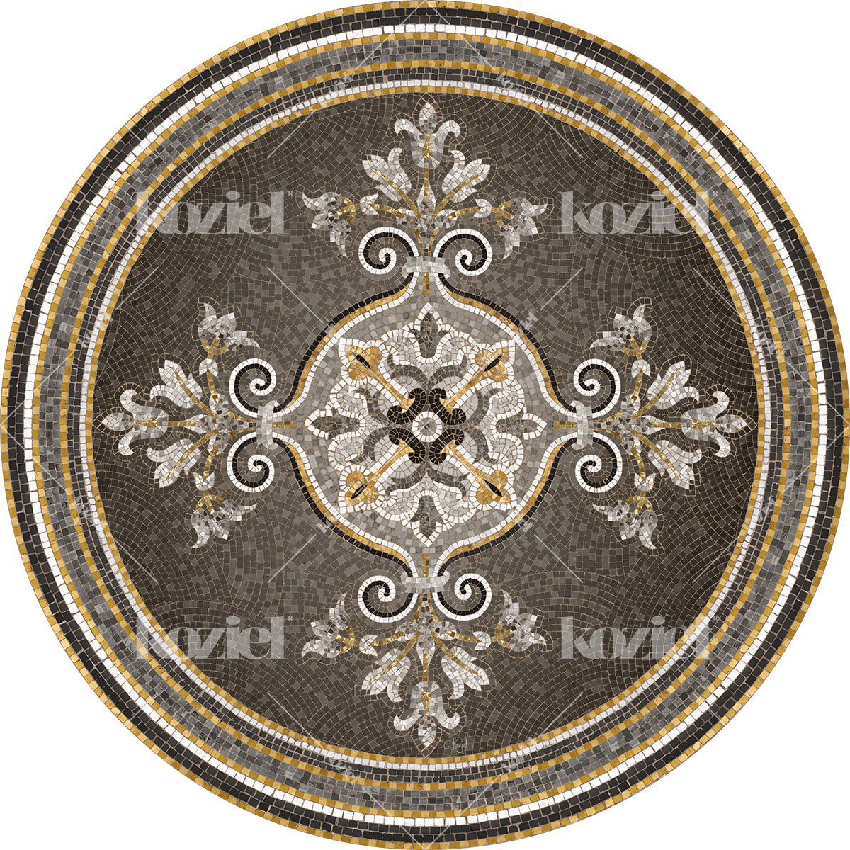 Sofia vinyl round rug - Ø 130 cm