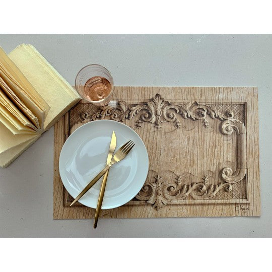 Haussmann elm wood woodworks vinyl placemat