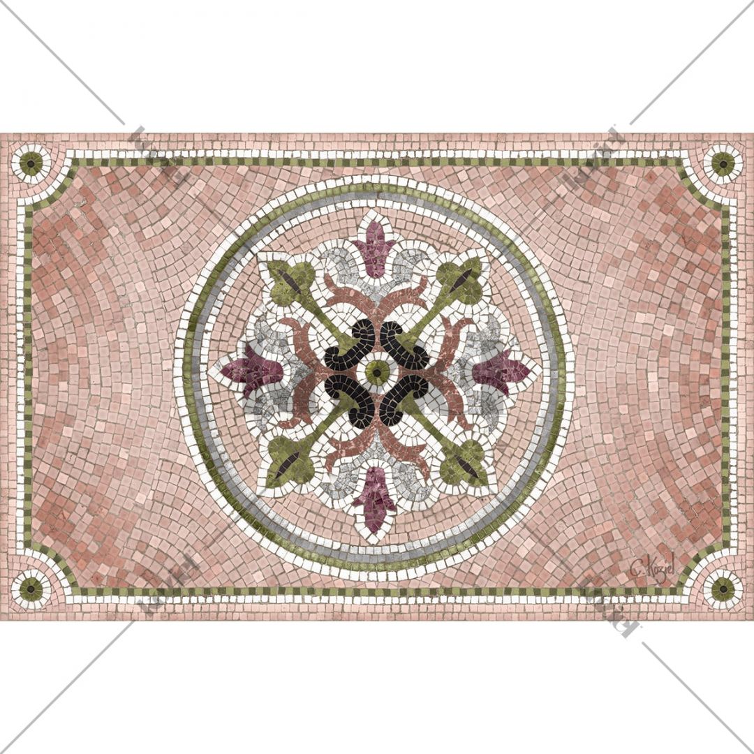 Mosaic vinyl placemat Flora