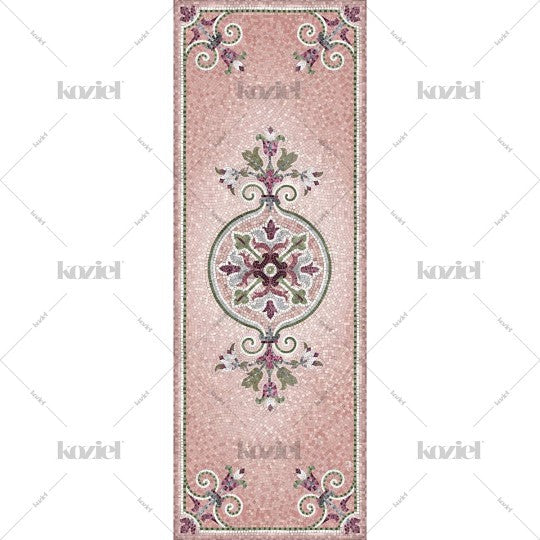 Flora vinyl mosaic rug - runner size