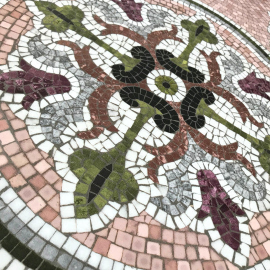 Flora vinyl mosaic rug - Wide 150 x 198