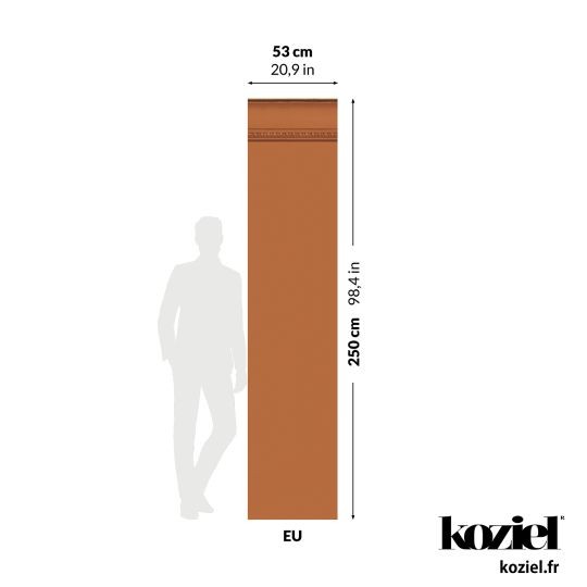 Set of Haussmann wood panels - Burnt Sienna