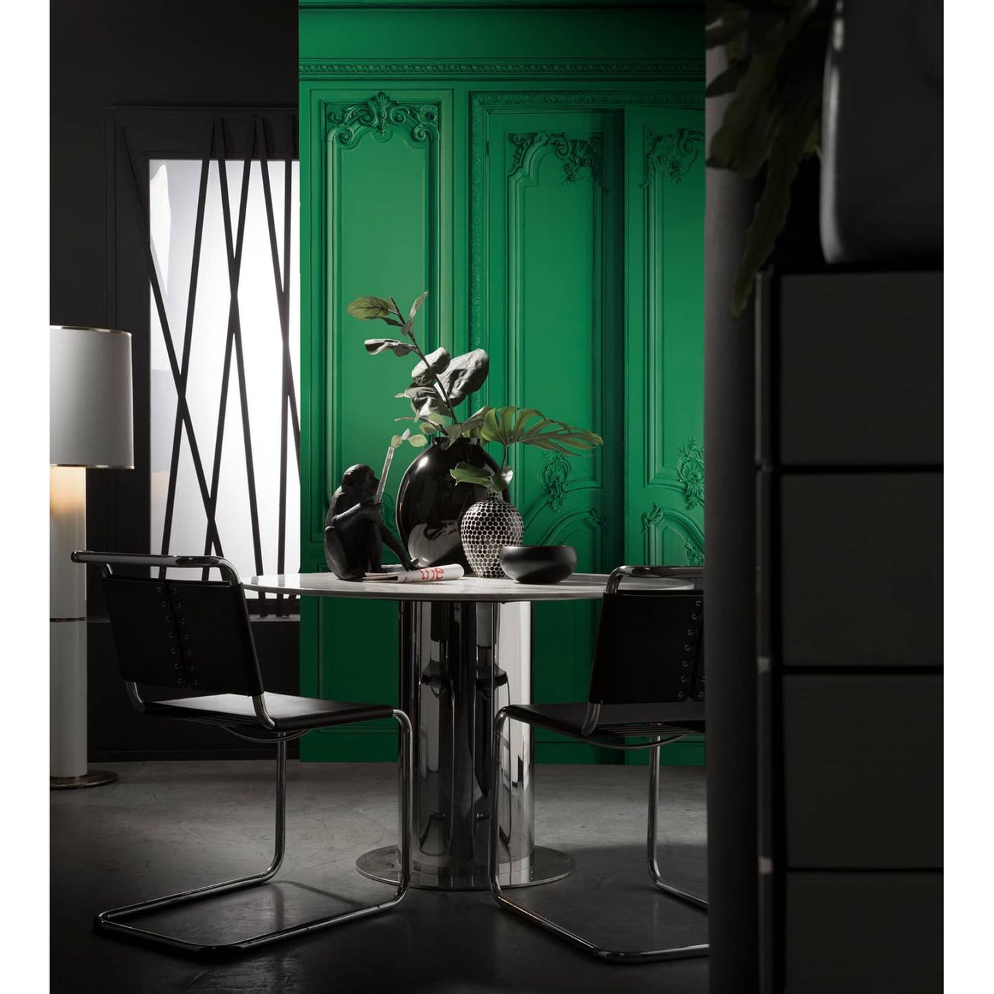 Set of Haussmann wood panels - Canopy green