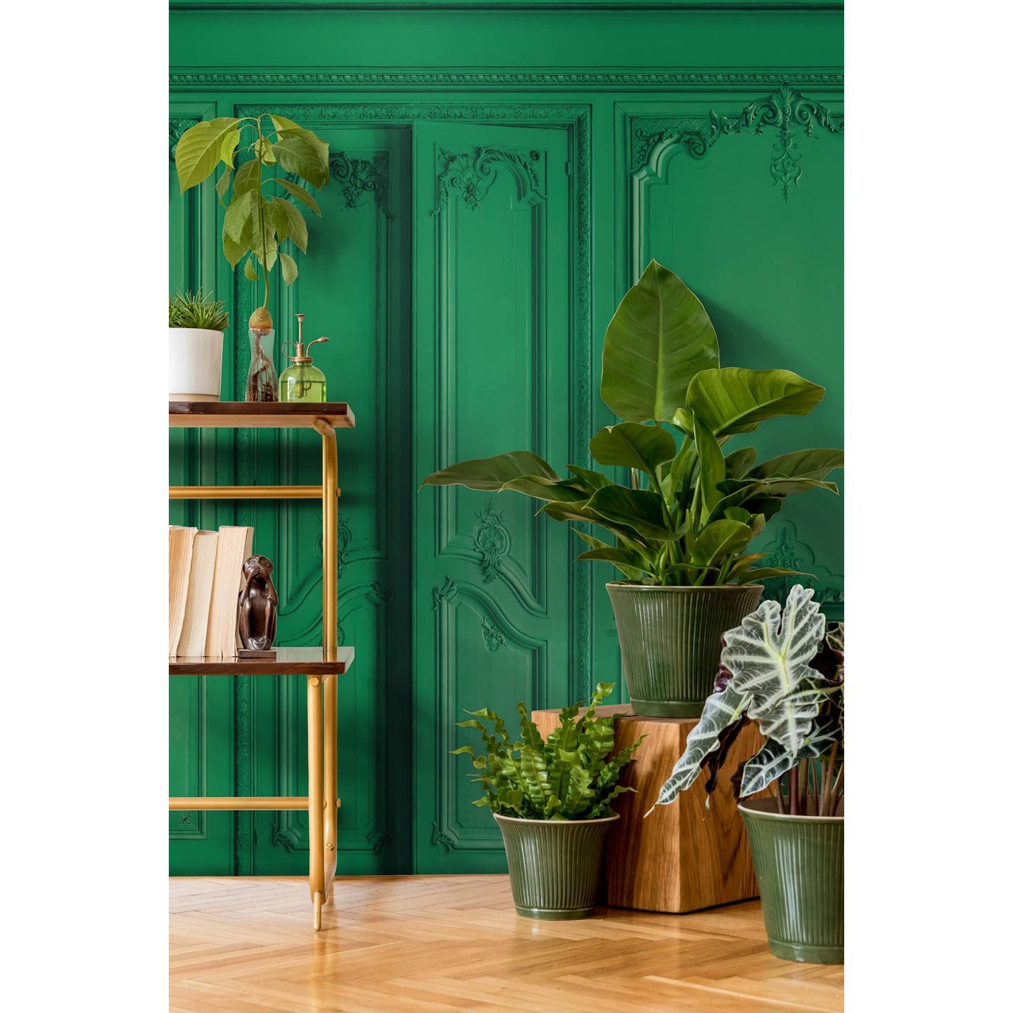 Set of Haussmann wood panels - Canopy green