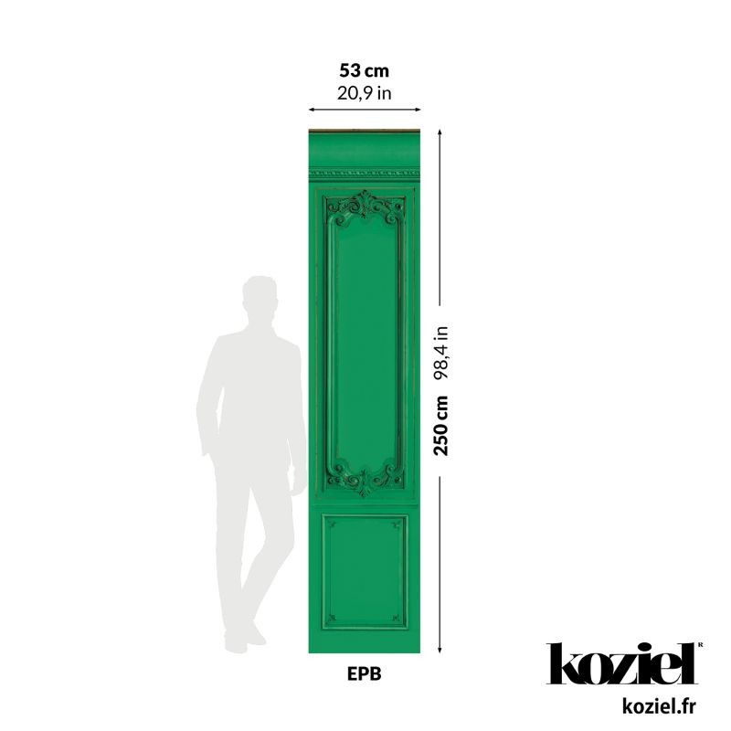 Set of Haussmann wood panels - Canopy green