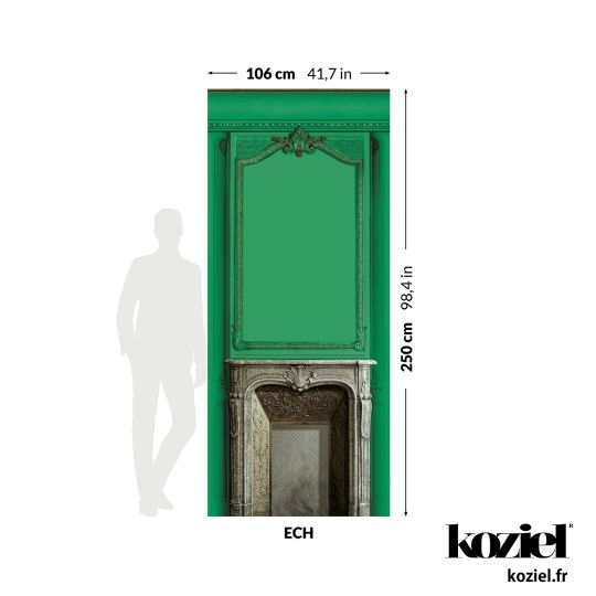 Set of Haussmann wood panels - Canopy green