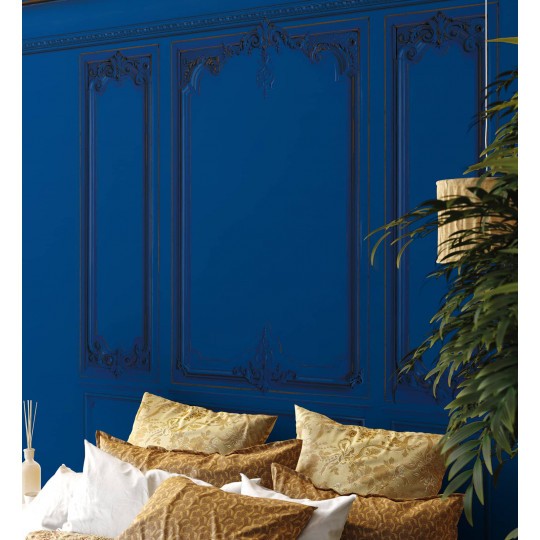 Set of Haussmann wood panels - cobalt blue