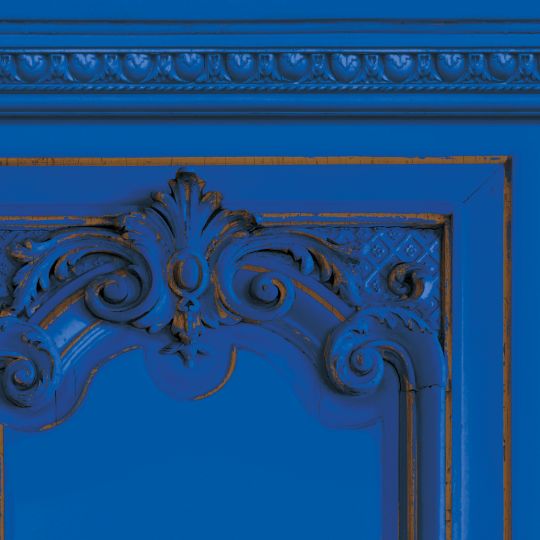 Set of Haussmann wood panels - cobalt blue