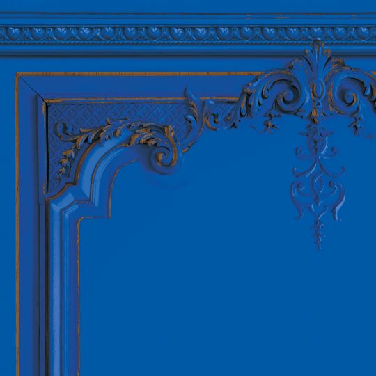 Set of Haussmann wood panels - cobalt blue