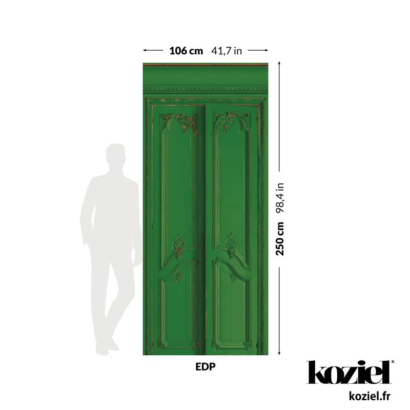 Set of Haussmann wood panels - Emerald