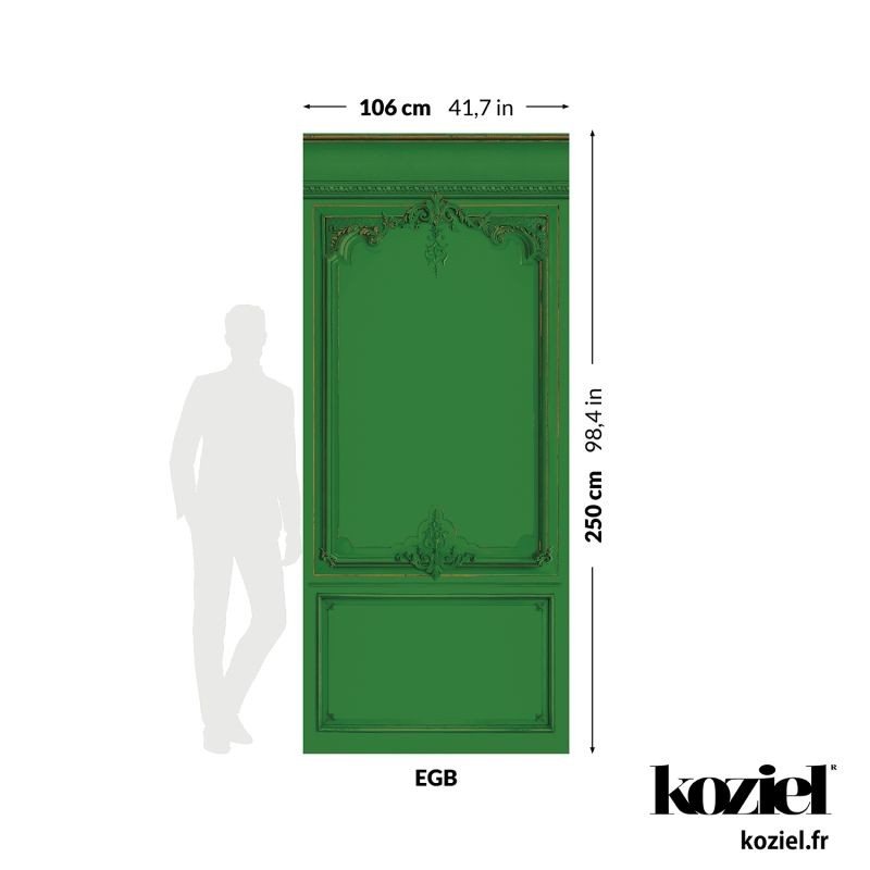 Set of Haussmann wood panels - Emerald