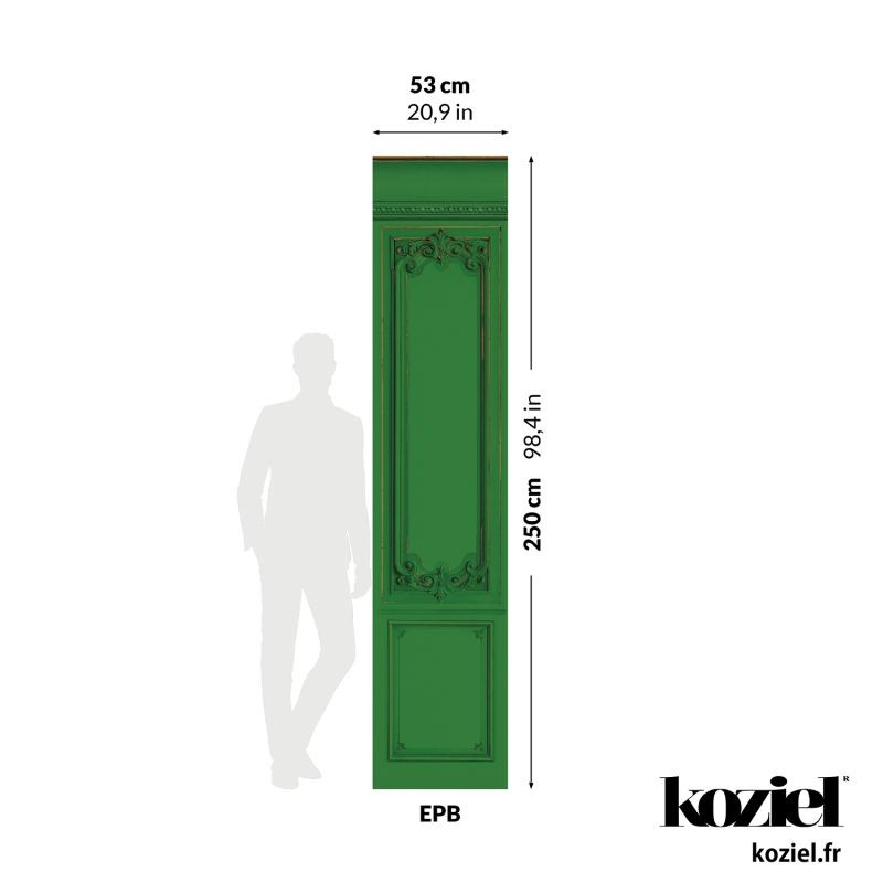 Set of Haussmann wood panels - Emerald