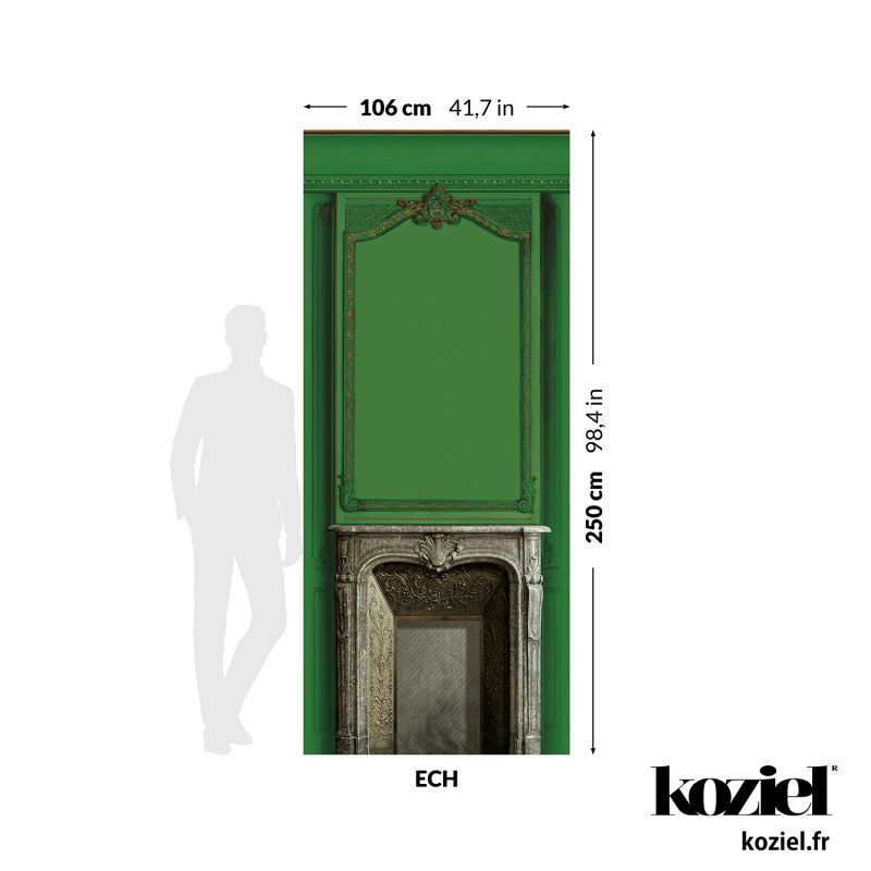 Set of Haussmann wood panels - Emerald