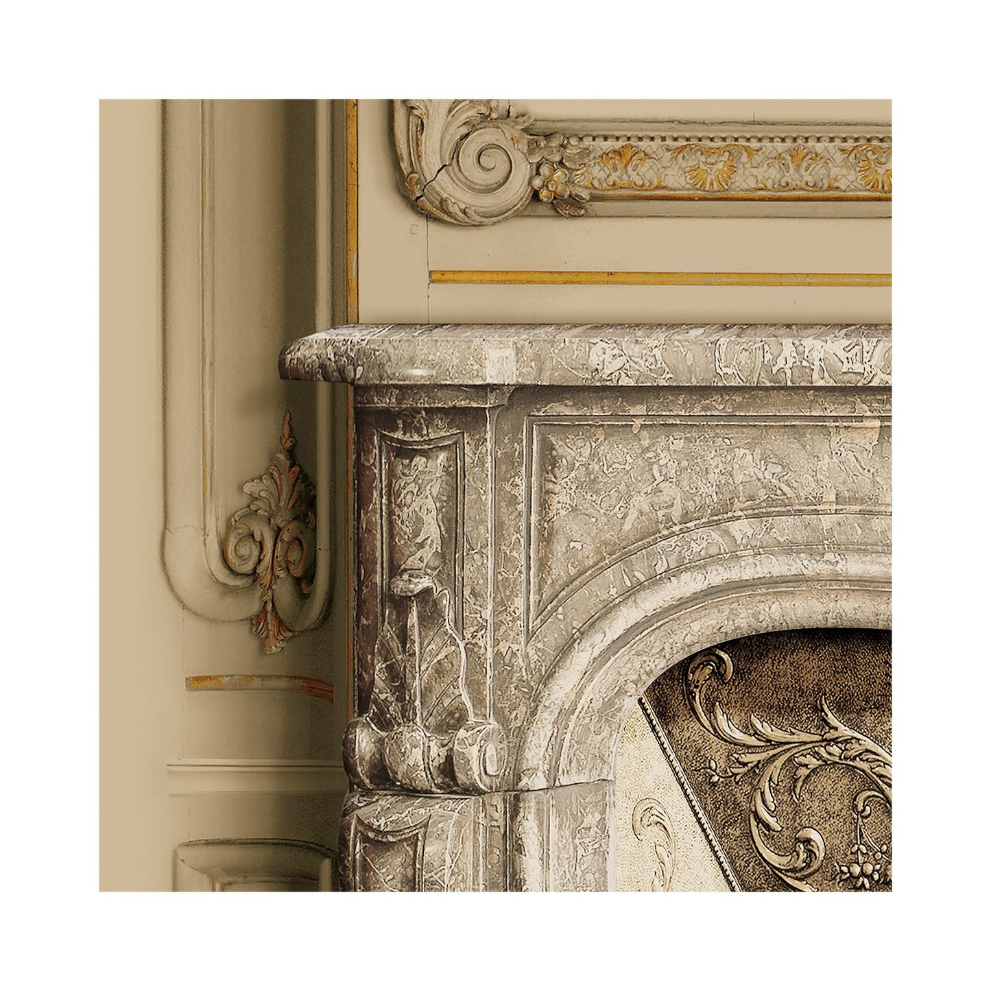 Set of Haussmann wood panels - Latte