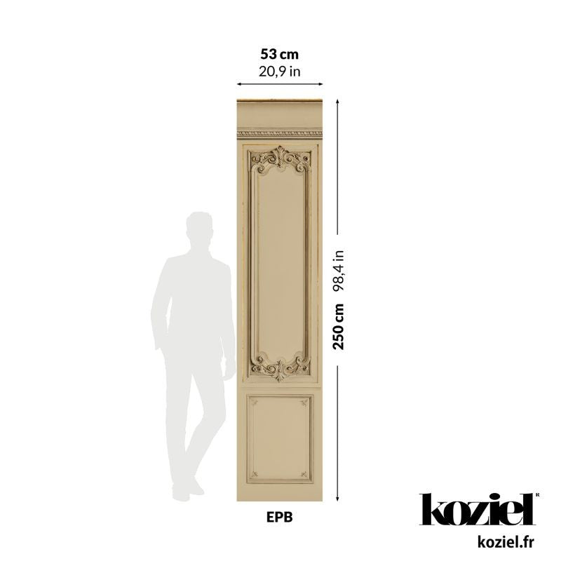 Set of Haussmann wood panels - Latte