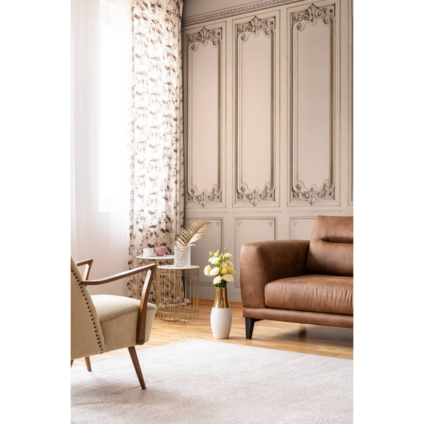 Set of Haussmann wood panels - Linen