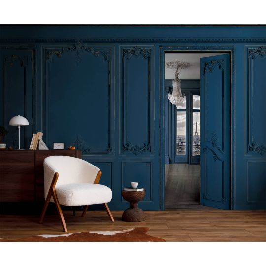 Set of Haussmann wood panels - Night blue