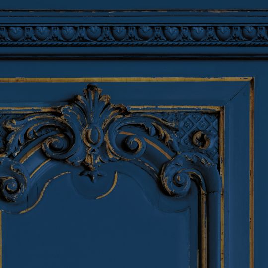 Set of Haussmann wood panels - Night blue