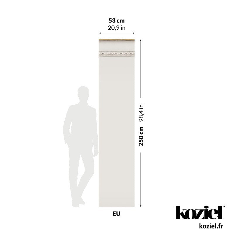 Set of Haussmann wood panels - porcelaine white