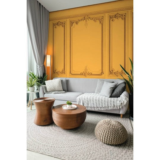 Set of Haussmann wood panels - Saffron yellow