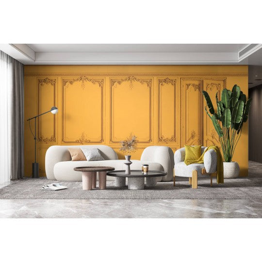 Set of Haussmann wood panels - Saffron yellow