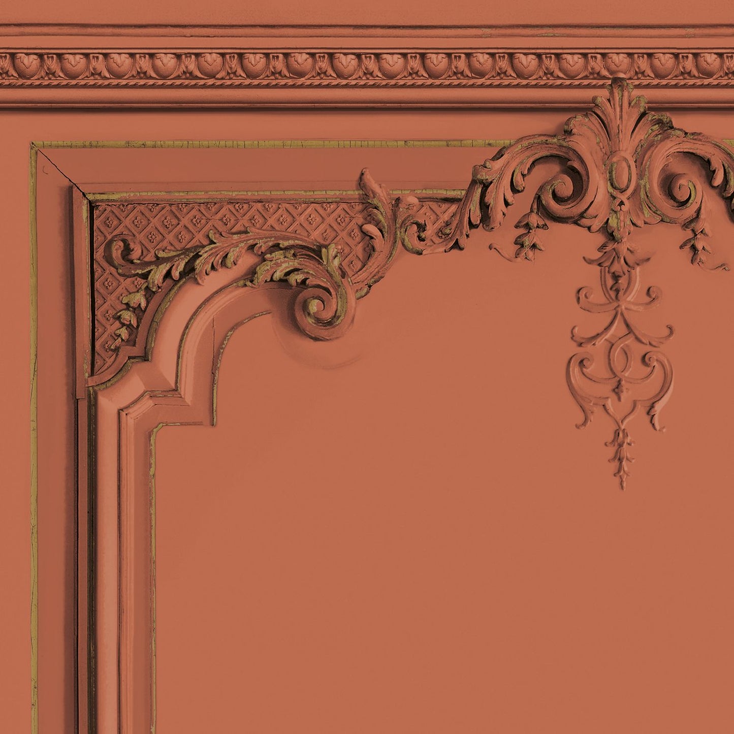 Set of Haussmann wood panels - Terracotta