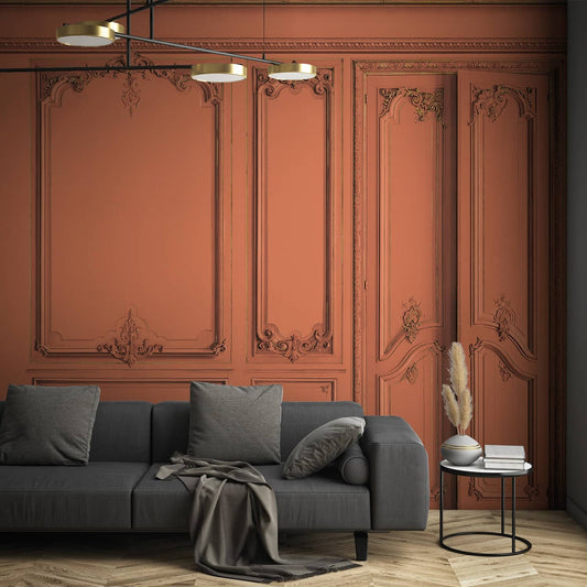 Set of Haussmann wood panels - Terracotta