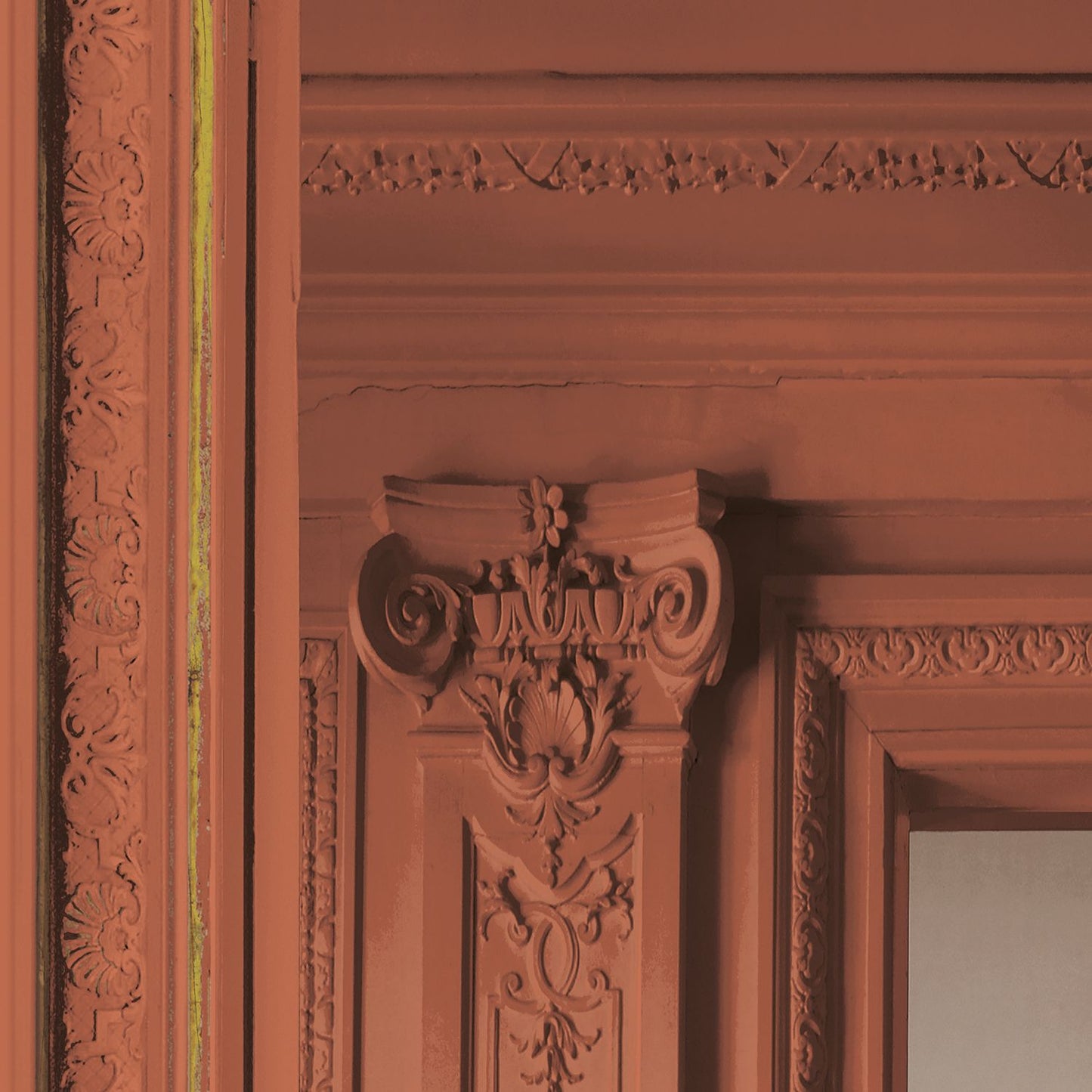 Set of Haussmann wood panels - Terracotta