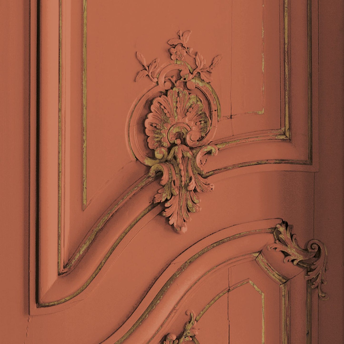 Set of Haussmann wood panels - Terracotta