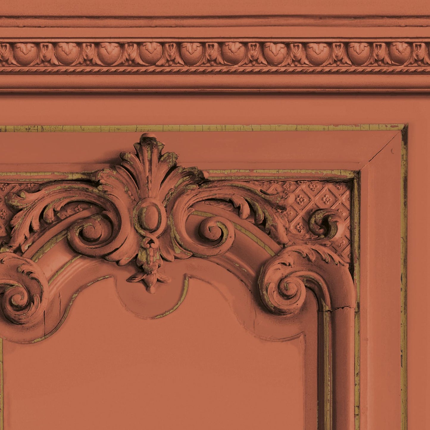 Set of Haussmann wood panels - Terracotta