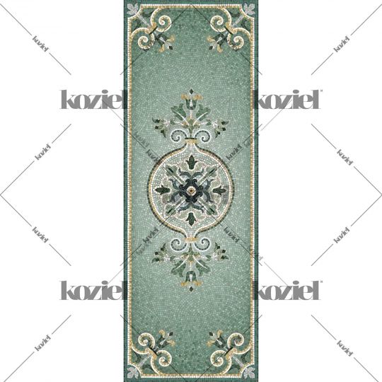 Amanda vinyl mosaic rug - runner size