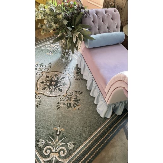 Amanda vinyl mosaic rug - Wide 150 x 198