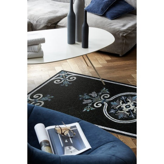 Angelica vinyl mosaic rug- runner size