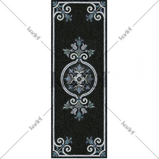 Angelica vinyl mosaic rug- runner size