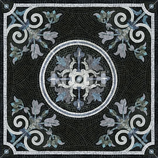 Angelica vinyl mosaic rug 98x98cm