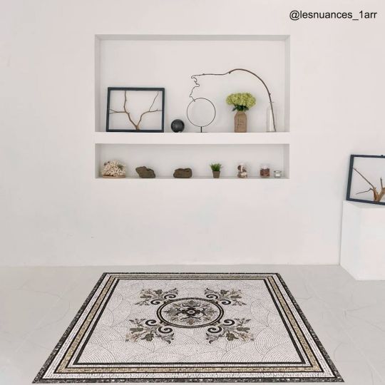 Erika vinyl mosaic rug - Wide Size 150 x 198