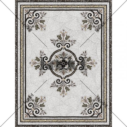 Erika vinyl mosaic rug - Wide Size 150 x 198