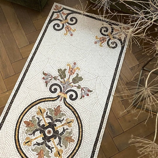 Helena vinyl mosaic rug - runner size