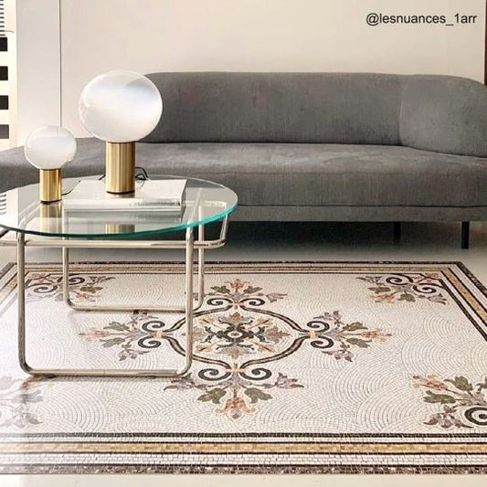 Helena vinyl mosaic rug - Wide 150 x 198