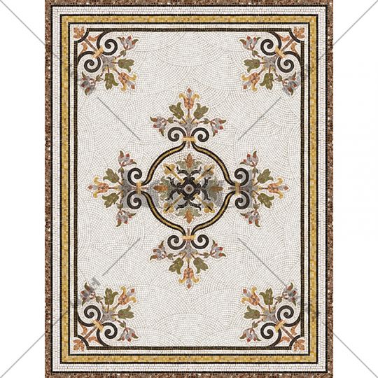 Helena vinyl mosaic rug - Wide 150 x 198